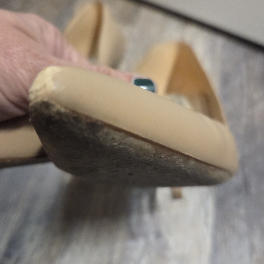 Saks 5th Avenue Tan High Heel Pumps - Picture 4 of 10